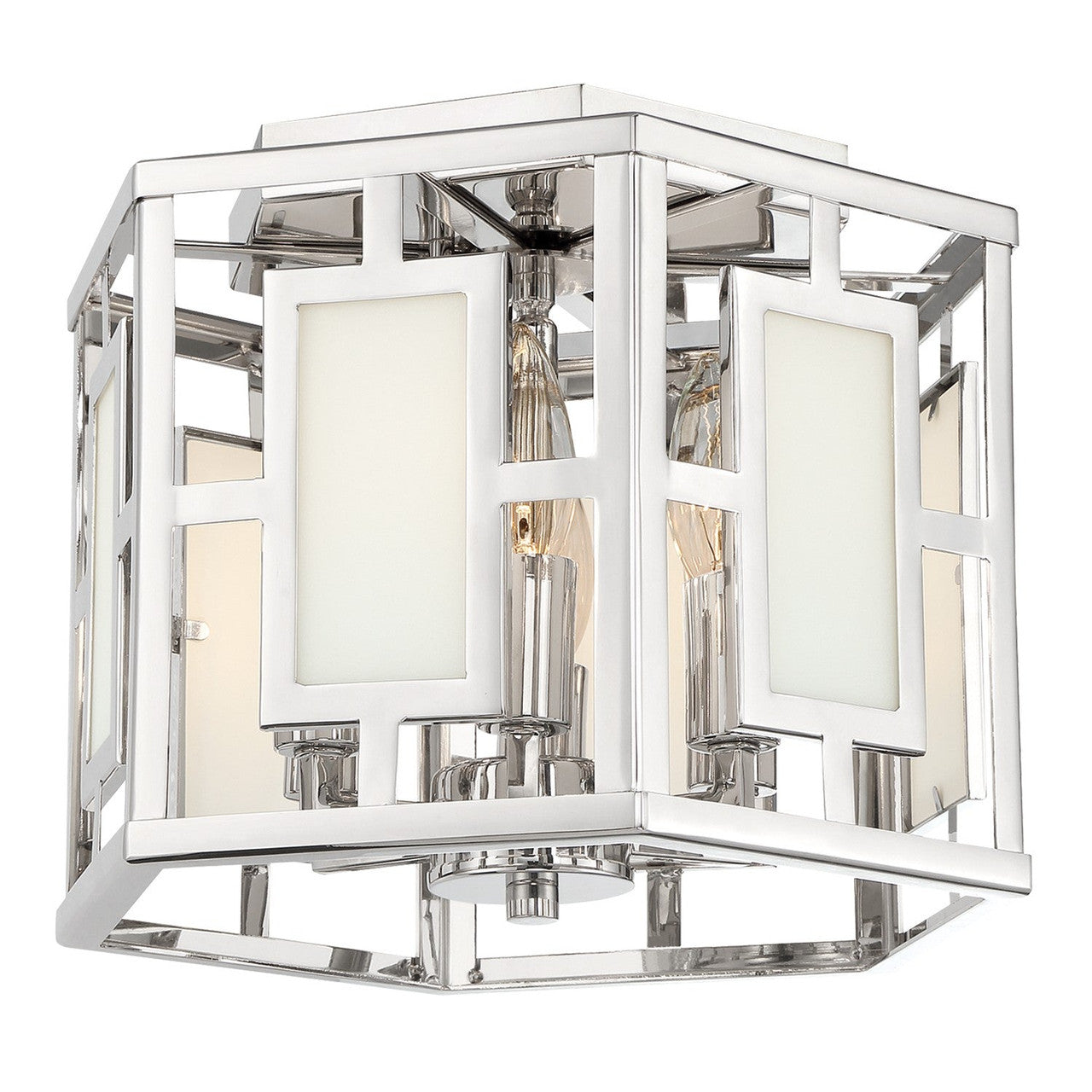 Crystorama Libby Langdon for Crystorama Hillcrest 6 Light Polished Nickel Ceiling Mount HIL-990-PN