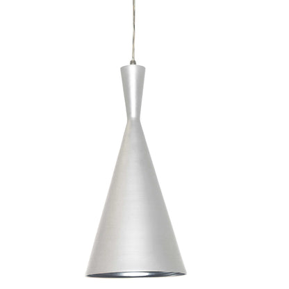 Dainolite 1 Light Incandescent Pendant, Matte White w/Silver Pebbled Interior HKI-81P-WH