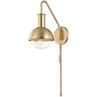 Mitzi 1 Light Plug-in Sconce in Aged Brass HL111101-AGB