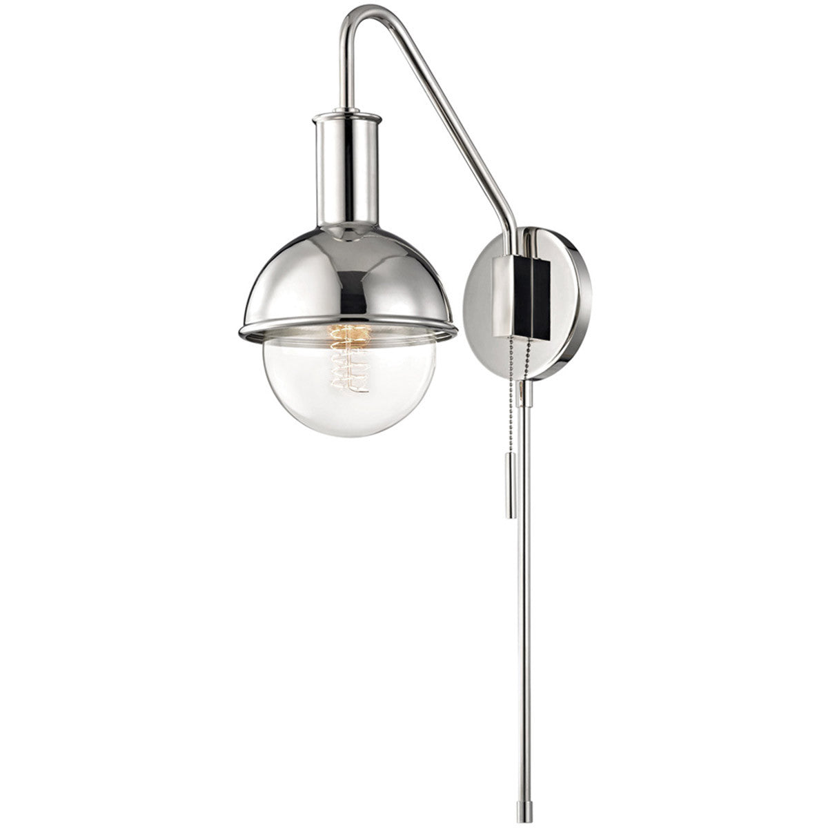 Mitzi 1 Light Plug-in Sconce in Polished Nickel HL111101-PN