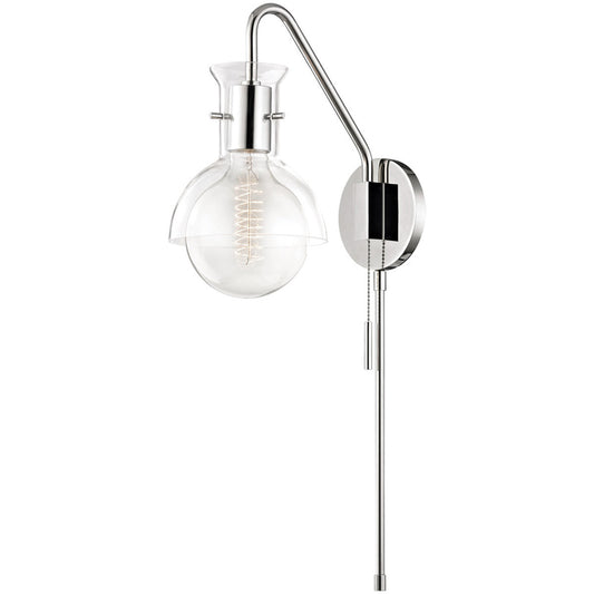 Mitzi 1 Light Plug-in Sconce in Polished Nickel HL111101G-PN