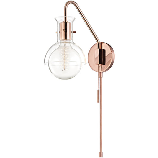 Mitzi 1 Light Plug-in Sconce in Polished Copper HL111101G-POC