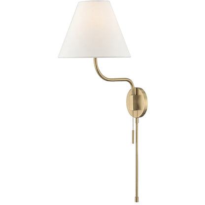 Mitzi 1 Light Plug-in Sconce in Aged Brass HL240101-AGB