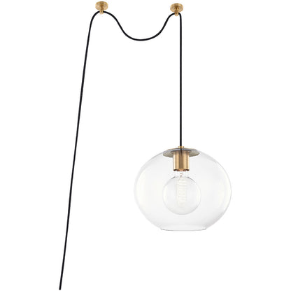 Mitzi 1 Light Pendant in Aged Brass HL270701L-AGB