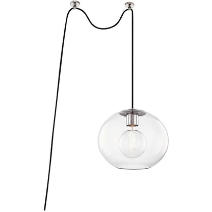 Mitzi 1 Light Pendant in Polished Nickel HL270701L-PN