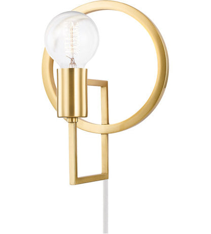 Mitzi 1 Light Portable Wall Sconce in Aged Brass HL637201-AGB