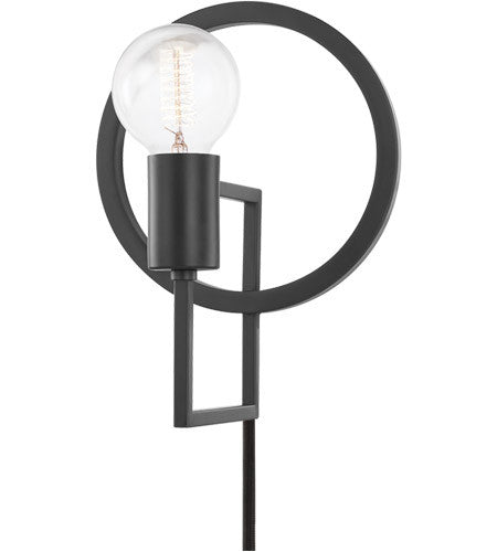 Mitzi 1 Light Portable Wall Sconce in Dark Gray HL637201-DKGY