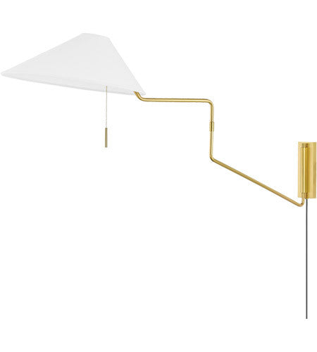 Mitzi 1 Light Portable Wall Sconce in Aged Brass HL647201-AGB