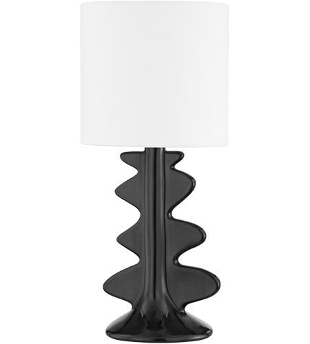 Mitzi 1 Light Table Lamp in Aged Brass/Ceramic Gloss Black HL684201-AGB/CGB