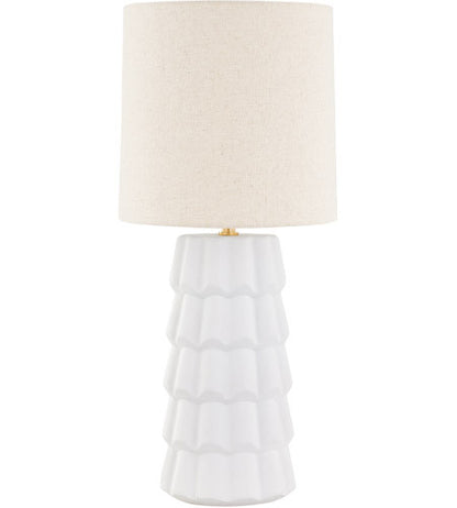 Mitzi Lighting Maisie 1 Light Table Lamp in Aged Brass HL712201-AGB/CTW