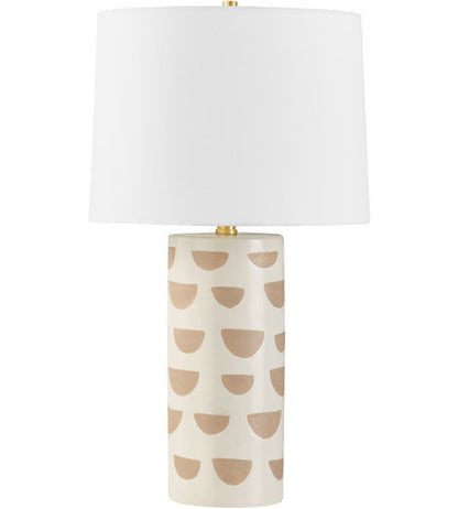 Mitzi Lighting Minnie 1 Light Table Lamp in Aged Brass HL714201A-AGB/CWO