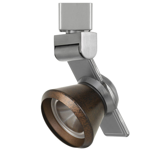 CAL Lighting 12W Dimmable integrated LED Track Fixture, 750 Lumen, 90 CRI Brushed Steel HT-999BS-CONERU