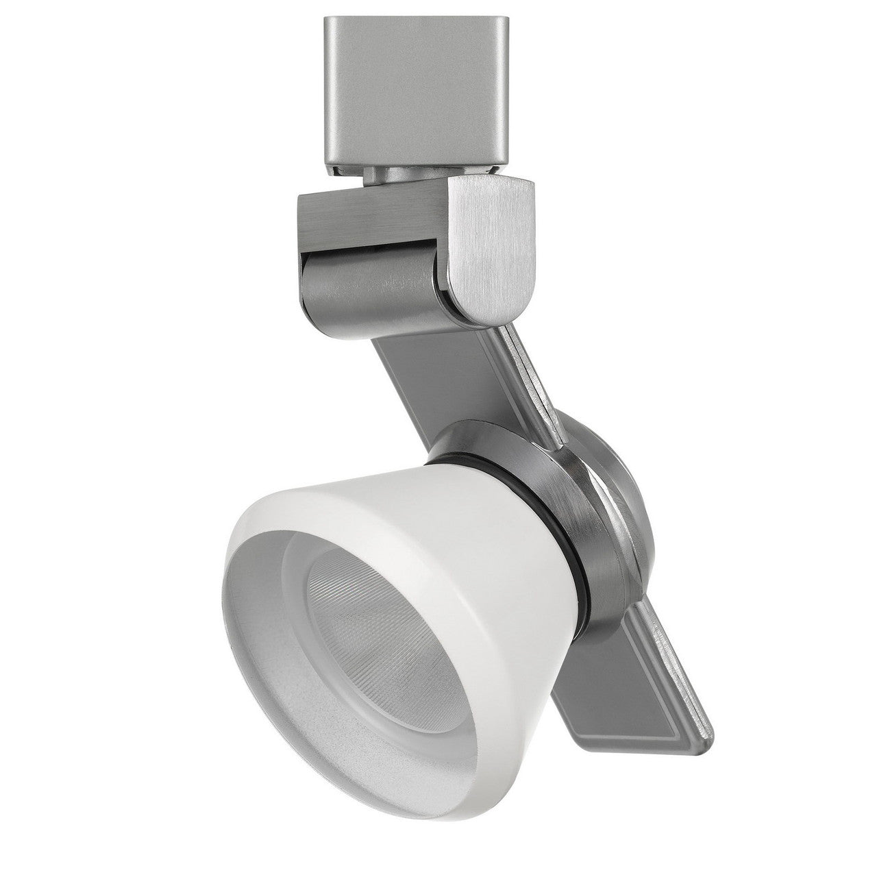 CAL Lighting 12W Dimmable integrated LED Track Fixture, 750 Lumen, 90 CRI Brushed Steel HT-999BS-CONEWH