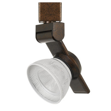 CAL Lighting 12W Dimmable integrated LED Track Fixture, 750 Lumen, 90 CRI Rust HT-999RU-MESHWH