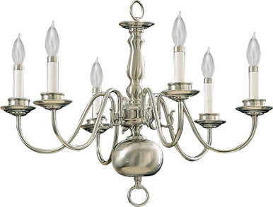 Quorum chandelier in Satin Nickel IBS-208