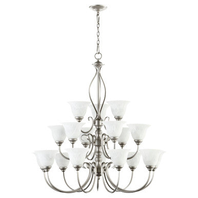 Quorum Spencer chandelier in Classic Nickel IBS-241