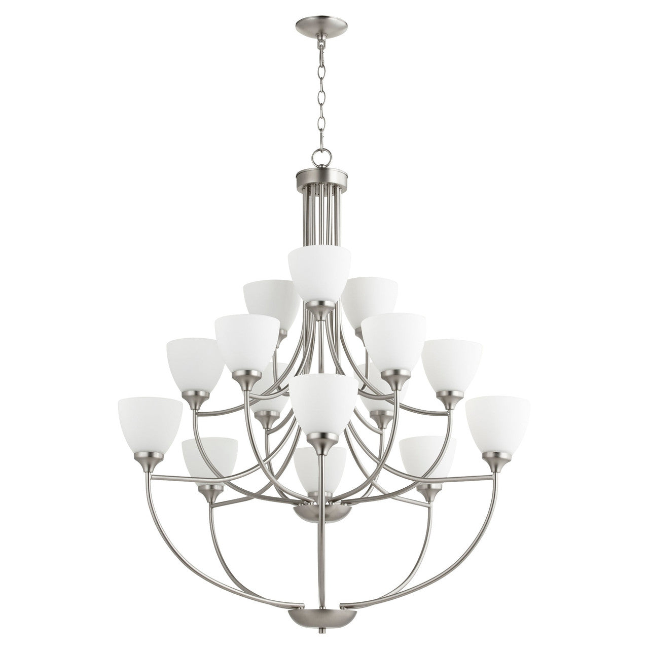 Quorum Enclave chandelier in Satin Nickel IBS-309