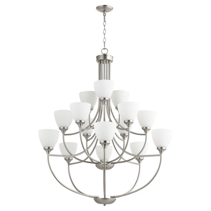 Quorum Enclave chandelier in Satin Nickel IBS-309