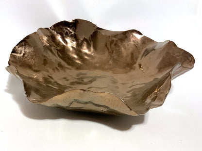 Jamie Young Large Peony Bowl in  Antique Gold Ceramic 7PEON-LGAG