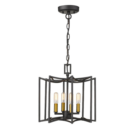 Acclaim Lighting Rhian 4-Light Matte Black Pendant in Matte Black IN10050BK