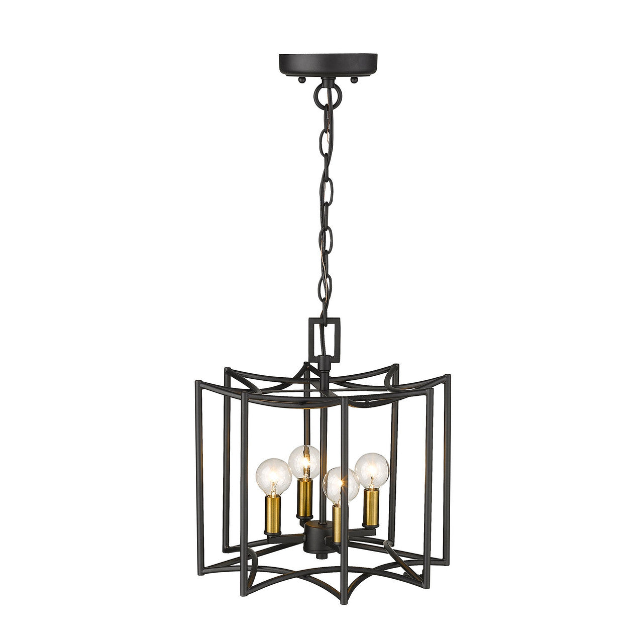 Acclaim Lighting Rhian 4-Light Matte Black Pendant in Matte Black IN10050BK