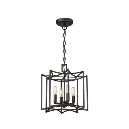 Acclaim Lighting Rhian 4-Light Matte Black Pendant in Matte Black IN10050BK