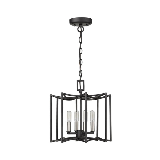 Acclaim Lighting Rhian 4-Light Matte Black Pendant in Matte Black IN10050BK