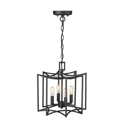 Acclaim Lighting Rhian 4-Light Matte Black Pendant in Matte Black IN10050BK