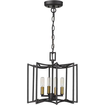 Acclaim Lighting Rhian 4-Light Matte Black Pendant in Matte Black IN10050BK