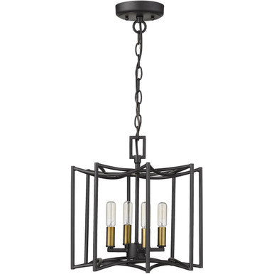 Acclaim Lighting Rhian 4-Light Matte Black Pendant in Matte Black IN10050BK