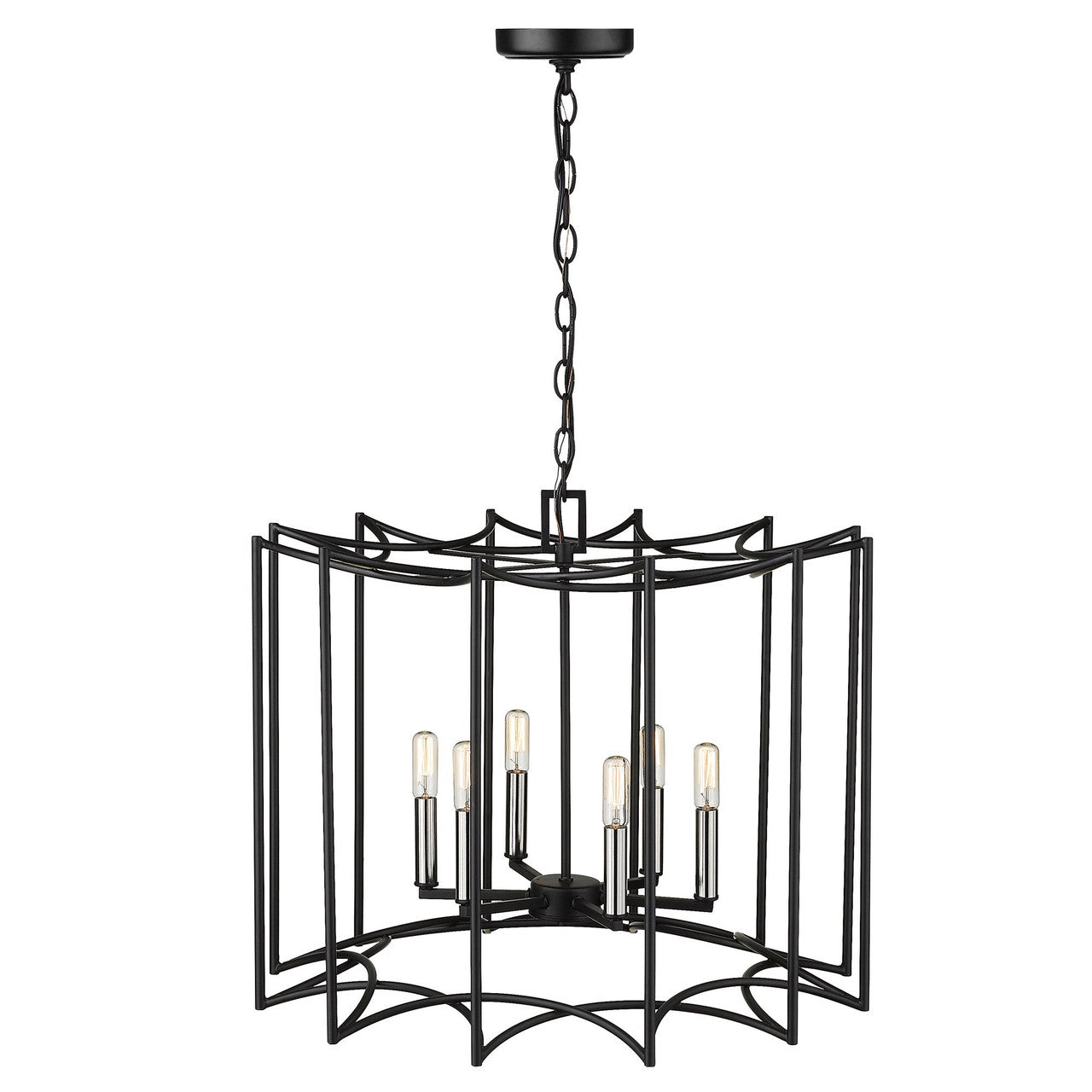 Acclaim Lighting Rhian 8-Light Matte Black Pendant in Matte Black IN10051BK