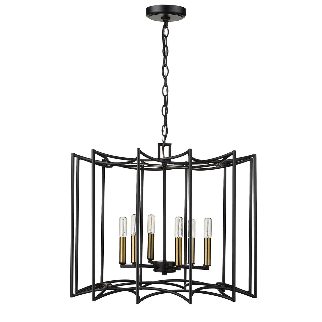 Acclaim Lighting Rhian 8-Light Matte Black Pendant in Matte Black IN10051BK