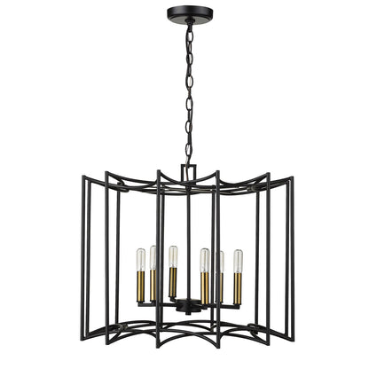 Acclaim Lighting Rhian 8-Light Matte Black Pendant in Matte Black IN10051BK