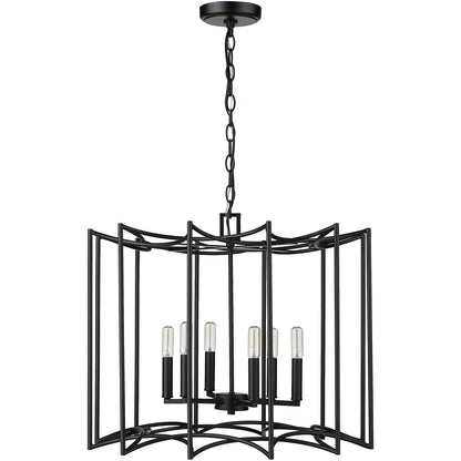 Acclaim Lighting Rhian 8-Light Matte Black Pendant in Matte Black IN10051BK