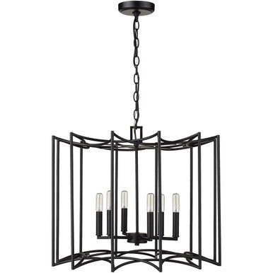 Acclaim Lighting Rhian 8-Light Matte Black Pendant in Matte Black IN10051BK