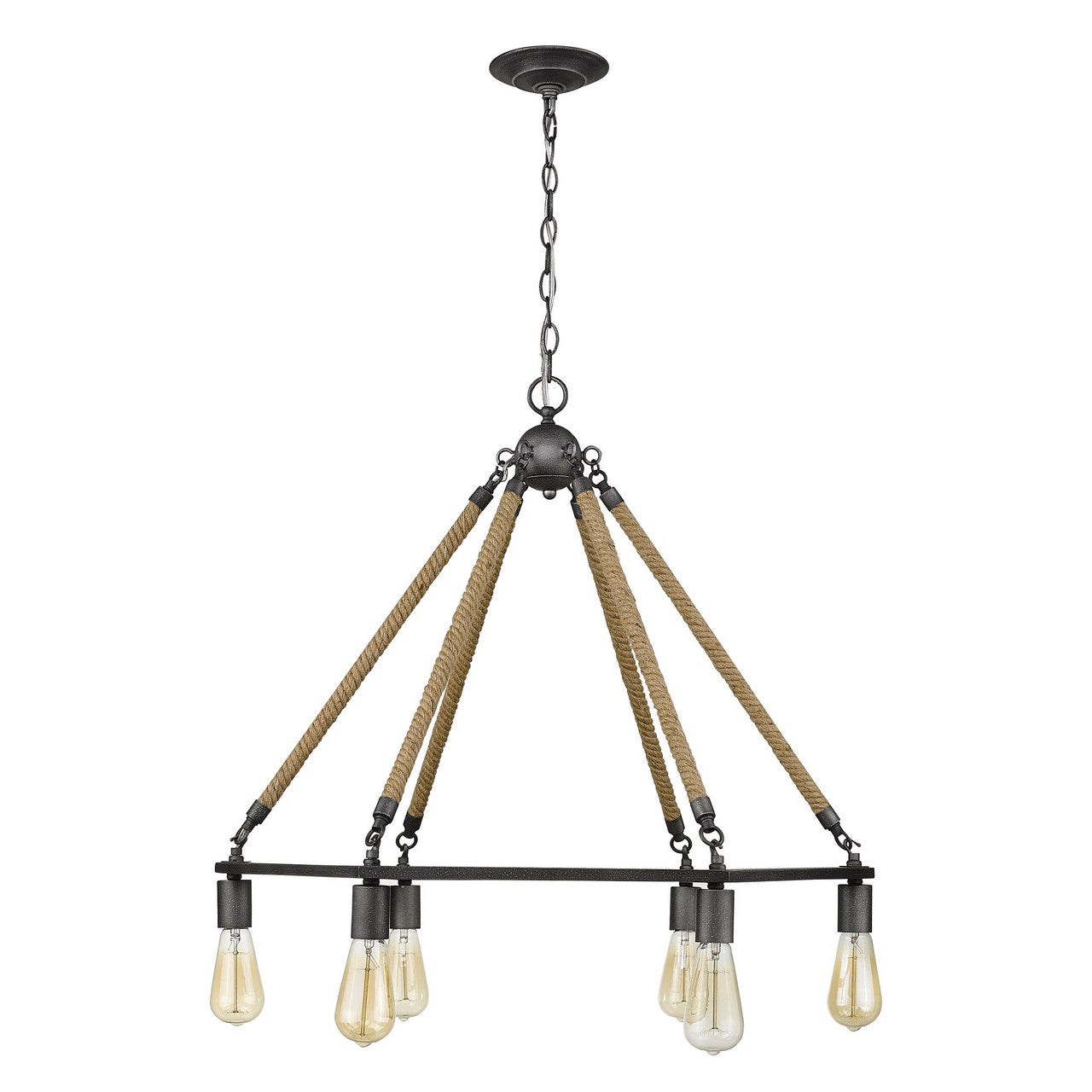 Acclaim Lighting Holden 6-Light Antique Gray Wagon Wheel Chandelier in Antique Gray IN10055AGY