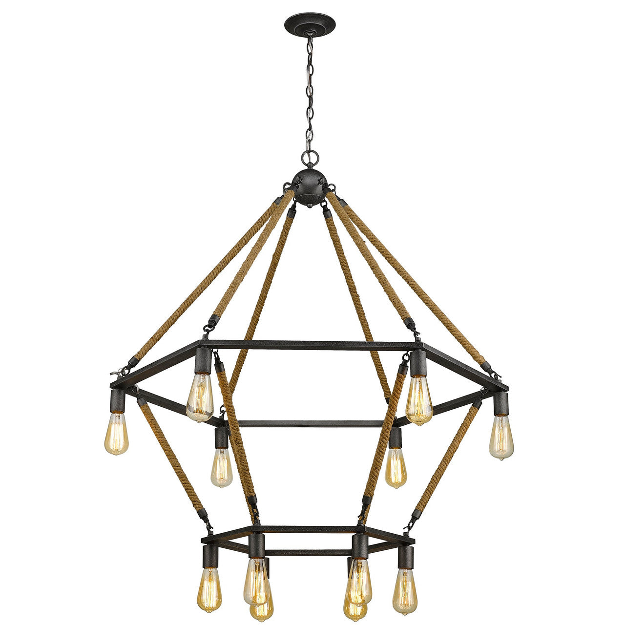 Acclaim Lighting Holden 12-Light Antique Gray Wagon Wheel Chandelier in Antique Gray IN10056AGY