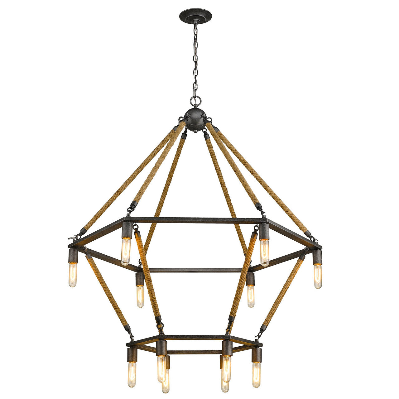 Acclaim Lighting Holden 12-Light Antique Gray Wagon Wheel Chandelier in Antique Gray IN10056AGY