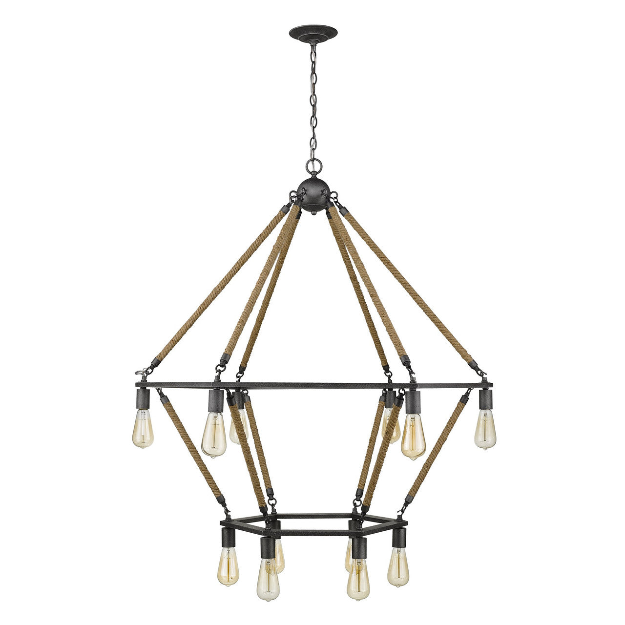 Acclaim Lighting Holden 12-Light Antique Gray Wagon Wheel Chandelier in Antique Gray IN10056AGY