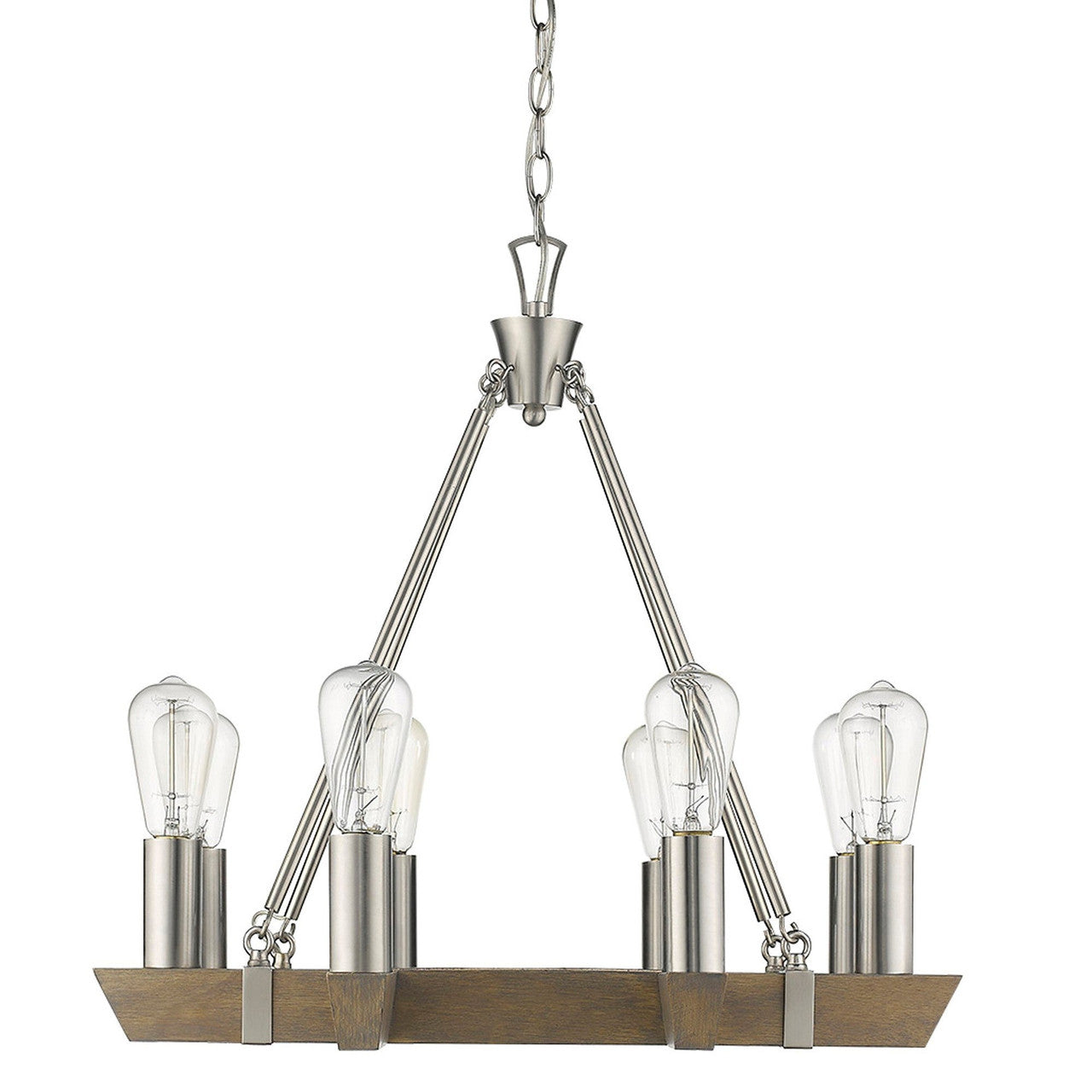 Acclaim Lighting Finnick 8-Light Satin Nickel Chandelier in Satin Nickel IN11060SN