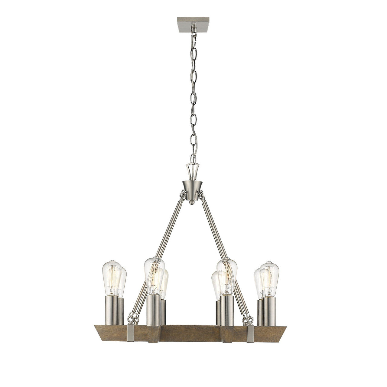 Acclaim Lighting Finnick 8-Light Satin Nickel Chandelier in Satin Nickel IN11060SN