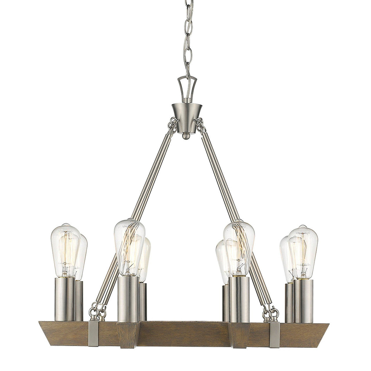 Acclaim Lighting Finnick 8-Light Satin Nickel Chandelier in Satin Nickel IN11060SN