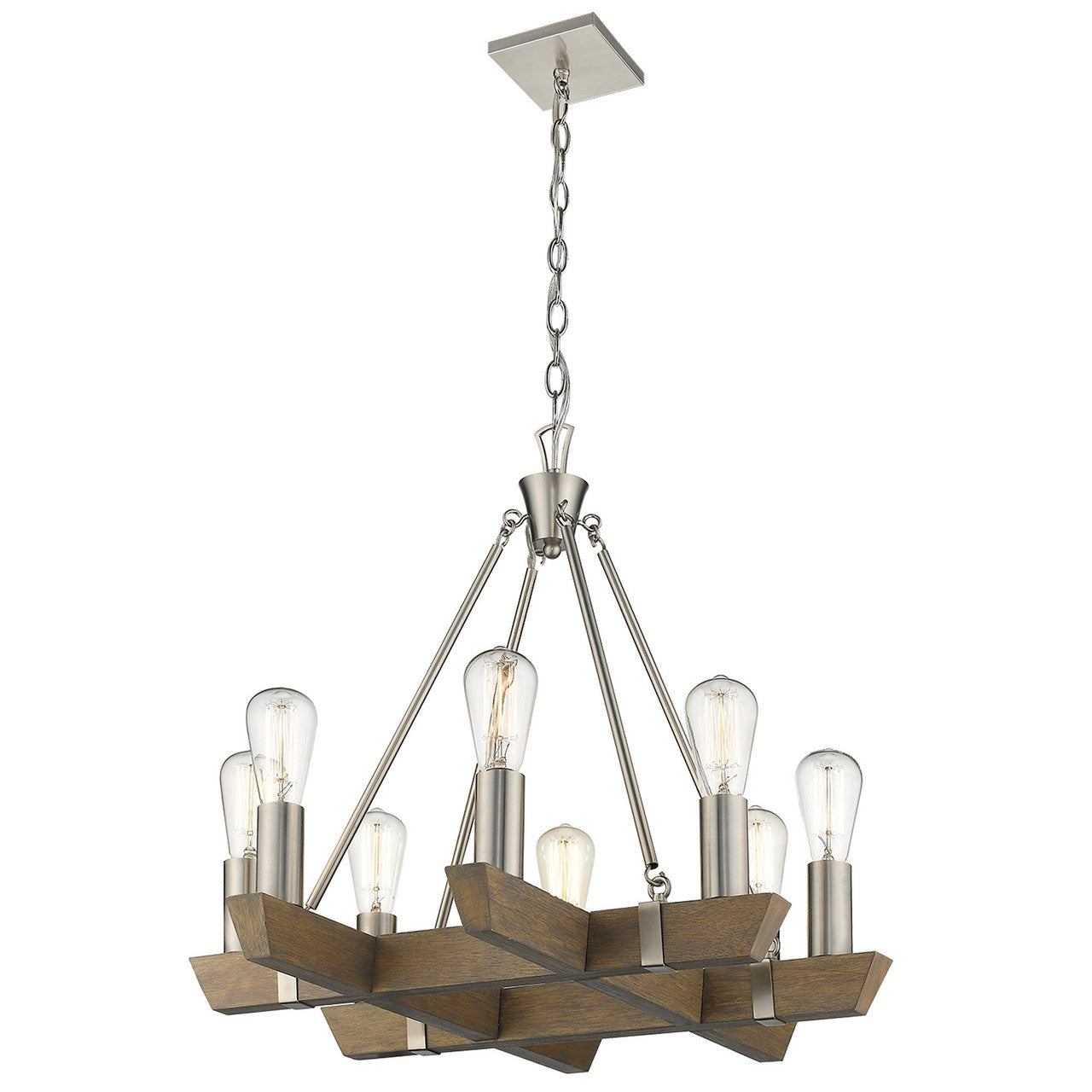 Acclaim Lighting Finnick 8-Light Satin Nickel Chandelier in Satin Nickel IN11060SN