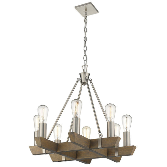 Acclaim Lighting Finnick 8-Light Satin Nickel Chandelier in Satin Nickel IN11060SN