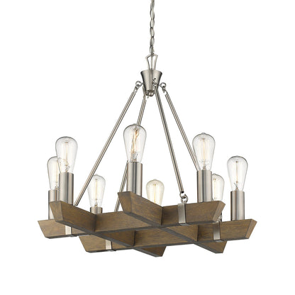 Acclaim Lighting Finnick 8-Light Satin Nickel Chandelier in Satin Nickel IN11060SN