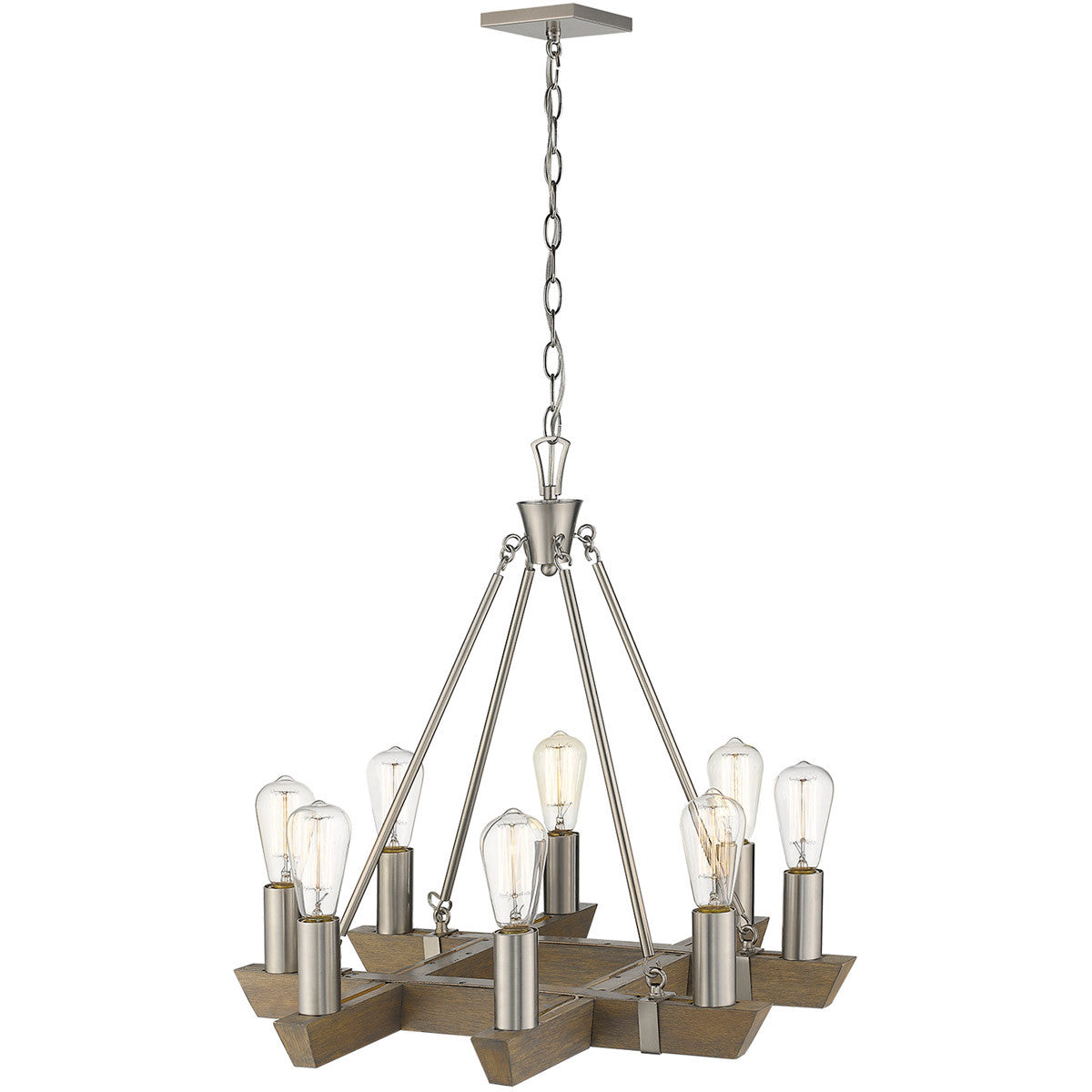 Acclaim Lighting Finnick 8-Light Satin Nickel Chandelier in Satin Nickel IN11060SN