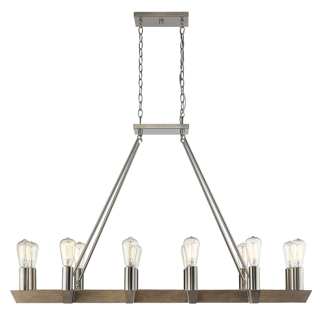 Acclaim Lighting Finnick 12-Light Satin Nickel Chandelier in Satin Nickel IN11061SN