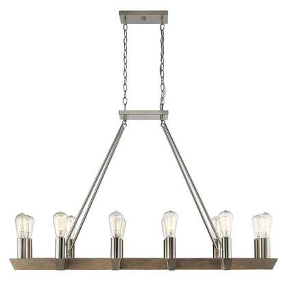 Acclaim Lighting Finnick 12-Light Satin Nickel Chandelier in Satin Nickel IN11061SN