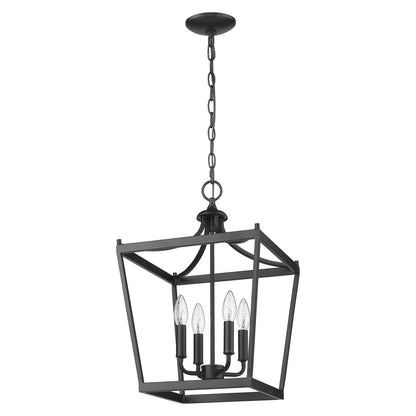 Acclaim Lighting Kennedy 4-Light Matte Black Pendant in Matte Black IN11133BK