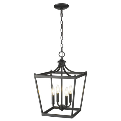 Acclaim Lighting Kennedy 4-Light Matte Black Pendant in Matte Black IN11133BK